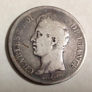 ~ France 1830 W FIVE 5 Francs - Charles X - Lille Mint - Picture 1 of 2