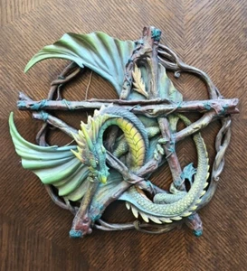 Resin Dragon Pentagram Wall Hanging Decor - Picture 1 of 3
