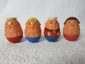 Vintage 1970's Weebles x4, Worn - Picture 1 of 15