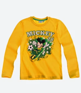 Disney Micky Maus Langarmshirt Shirt Pullover langarm gelb Fussball Tor - Bild 1 von 1