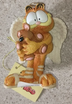Item de presente vintage Westland nº. Estatueta 2342 Angel Garfield com Pooky - Imagem 1 de 4