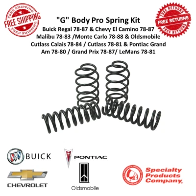 SPC Pro Front/Rear Lowering Coil Spring Kit 1.3" x 1" For Chevy, Buick, Pontiac - Image 1 of 4