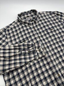Carhartt Mens Original Fit 3XL Heavy Plaid Flannel Shirt Long Sleeved Blue