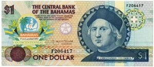 Bahamas (1992) $1 Christopher Columbus One Dollar Gem UNC - Picture 1 of 2