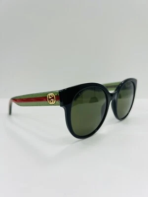 Gucci GG0035S 002 Green Red Stripe Sunglasses - Image 1 of 4