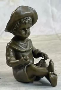 Set Statua Gioco Ragazzo Carino da Interno/Esterno Decorazione Arte Cortile - Foto 1 di 10