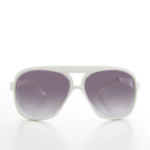 White Square Aviator Deadstock Sunglasses - Wave - Picture 1 of 3
