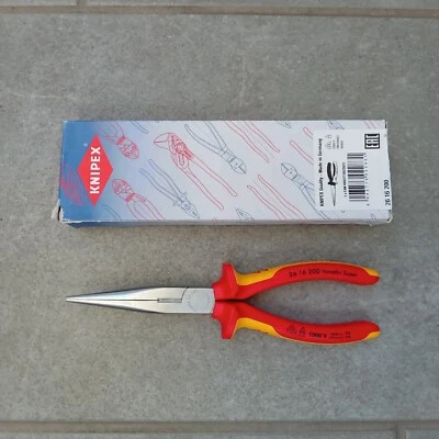 KNIPEX Storchschnabelzange gerade Nr. 2616200 VDE 200 mm 2-Komponenten-Griff NEU - Bild 1 von 4
