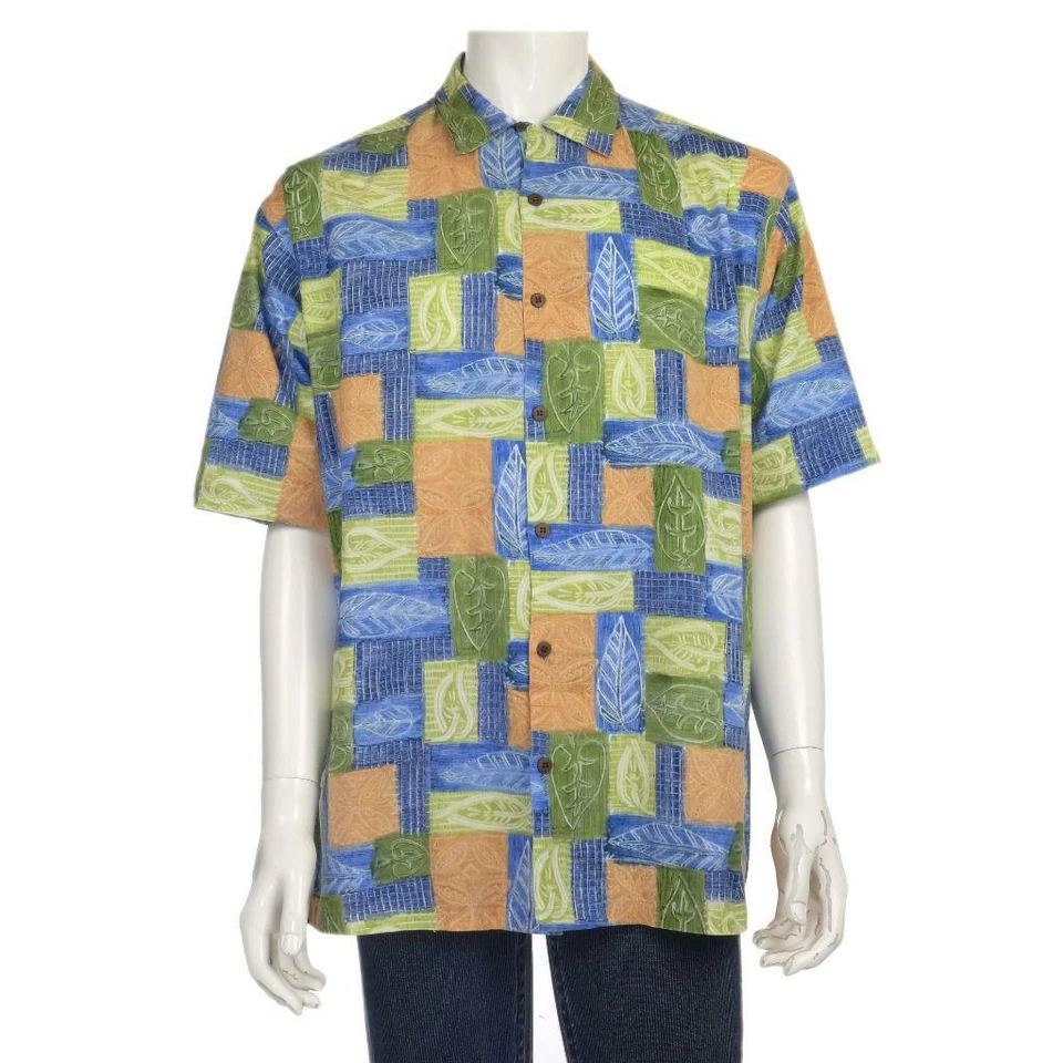 Camisa tropical manga corta vintage años 90 MALIBU DREAMS talla L 100% algodón Foto 1 de 1