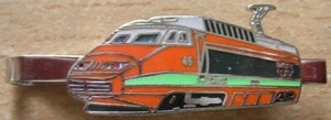 Tie clip electric locomotive TGV France orange railway railway locomotive art. 8042 - Picture 1 of 4