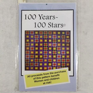 100 Years 100 Stars Quilt Southwestern 40" x 40" - 100" x 100" Pattern Template - Picture 1 of 12