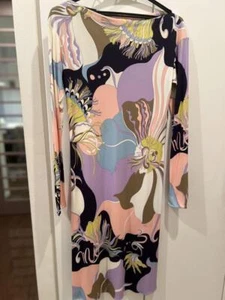 EMILIO PUCCI Flower print long dress w/Belt Maxi dress Long sleeves size 36 JP - Picture 1 of 12