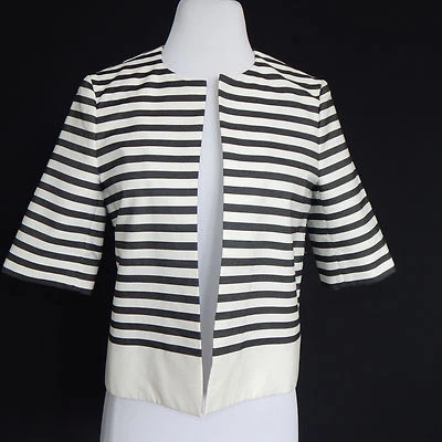 Chaqueta manga 3/4 delantera abierta a rayas azul y blanco COS talla 34 Foto 1 de 4