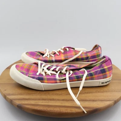 Tênis feminino polo Brisbane Madras lona com cadarço xadrez tamanho 11 - Imagem 1 de 4