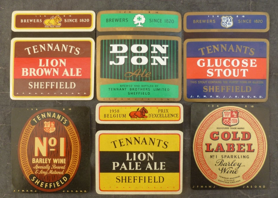 Vintage Beer Labels, Sheffield, Yorks (Tennants, Brewers, Brown Ale----) - Image 1 of 1