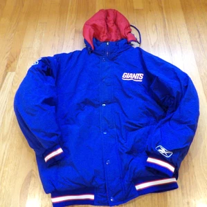 CHAQUETA CON CAPUCHA AZUL VINTAGE REEBOK NFL NEW YORK GIANTS TALLA M - Imagen 1 de 6