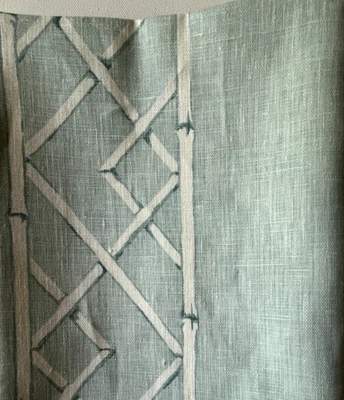 Kravet Latticely Aquamarine Designer Fabric Remnant 24"x24" - Image 1 of 3