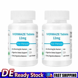 IVERMAZE Tablets for Person – 12 mg,100 Tablets, 99% Purity Digestive Supplement - Bild 1 von 4