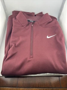 Nike Golf Men's Sleeveless 1/4 Zip Pullover Performance Vest Maroon Fleece NWOT - Picture 1 of 7