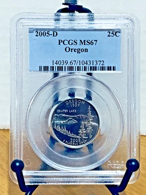 2005-D Washington Quarter Oregon PCGS MS67 Mint State 67 #10431372 - Image 1 of 2