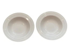 Oneida Regency Wide Rim Soup Bowls Embossed Dots 9” Excellent Used Condition - Picture 1 of 3