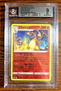 Charizard Reverse Holo Rare #025 - BGS MINT 9 - 2020 Vivid Voltage - Pokemon TCG - Picture 1 of 3