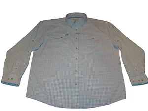 Poncho Regular Fit Mens Size XL Button Down Long Sleeve Plaid Fishing Shirt - Imagen 1 de 12