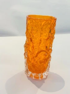 Whitefriars Bark Tangerine Vase 9689 - Geoffrey Baxter - 6 inch - Picture 1 of 5