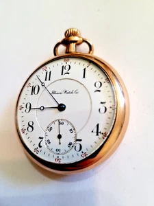Vintage 1910 Gold Filled Illinois Watch Co. 21 Jewels Size 16 Pocket Watch - Picture 1 of 6