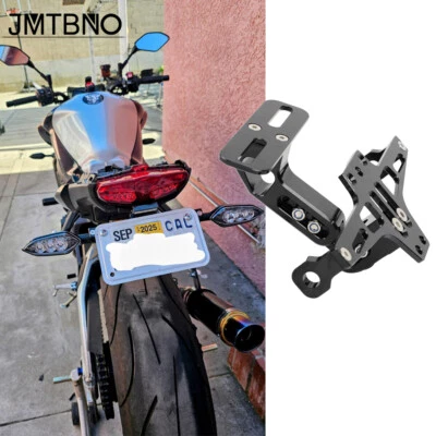For Yamaha FZ-07 FZ-09 Fender Eliminator Kit License Plate Holder Bracket CNC Foto 1 de 4