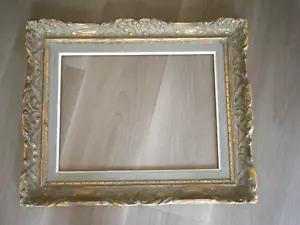 Frame Wood Carved St 18th #S Deco Painting Canvas Painting 41x31 Antique - Picture 1 of 9