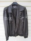 Leather like dark brown Red Squad Aviator Bomber style jacket - XXL - Like NEW