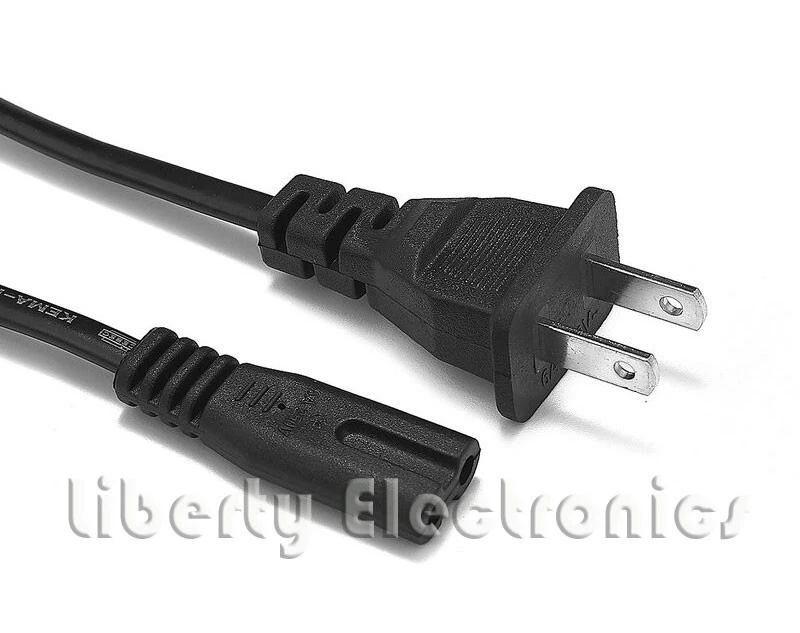 AC Power Cord Cable for PS4 & PS3 PS2 Slim Super Slim XBOX PC 2 Prong LAPTOP PSV - Image 1 of 1