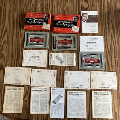 Vtg 1952 Auto Bridge, Play Yourself Game for One Person Multiple Sets +Advanced - Image 1 of 4
