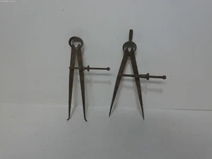 2 VTG Machinist Spring Joint Dividers/Calipers Goodell Pratt Co. & Starrett Co. - Picture 1 of 3
