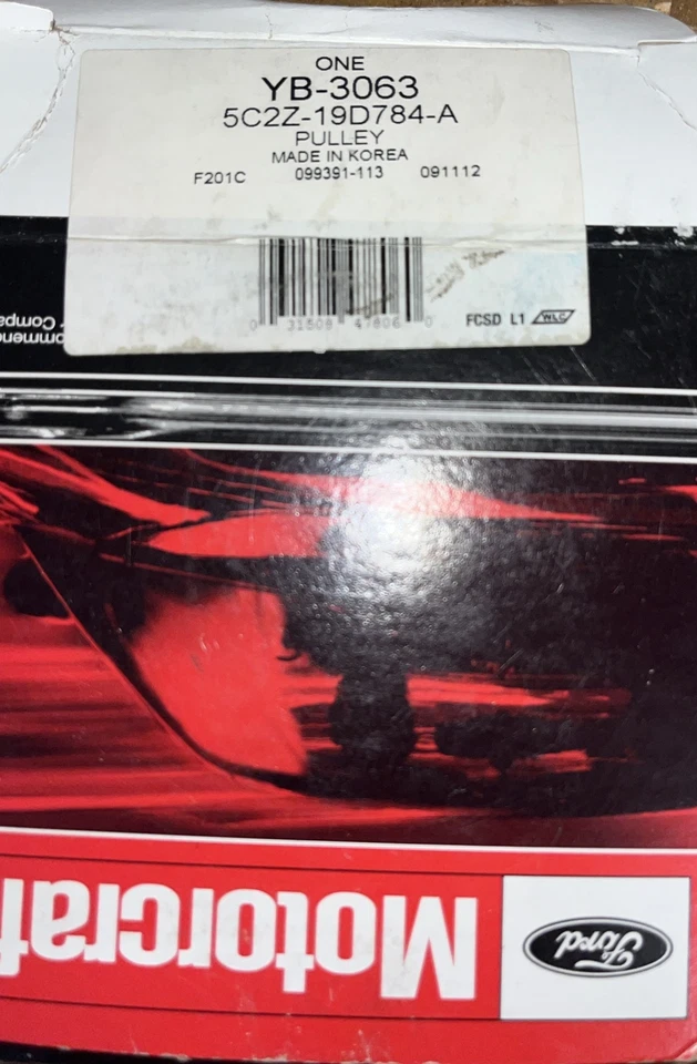 Polea embrague compresor aire acondicionado MOTORCRAFT YB-3063, 5C2Z-19D784-A Foto 1 de 3
