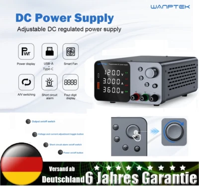 Labornetzgerät DC 0-120V 3A Regelbar Variables Hochpräzise einstellbar Netzteil - Bild 1 von 4