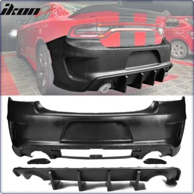 KOMPLETT STOßSTANGE HINTEN + DIFFUSOR FÜR DODGE CHARGER 2015 - 2024 SRT STIL - Bild 1 von 4