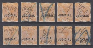 JAMAICA QV 6d. JUDICIAL (x10) (ID:821/D12203) - Picture 1 of 1
