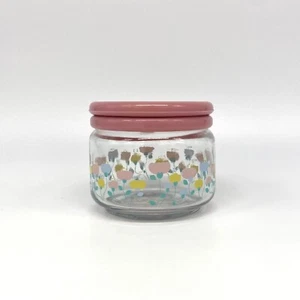 De colección Retro Flores Vidrio Almacenamiento con Tapa de Plástico Decoración Dopamina - Imagen 1 de 7