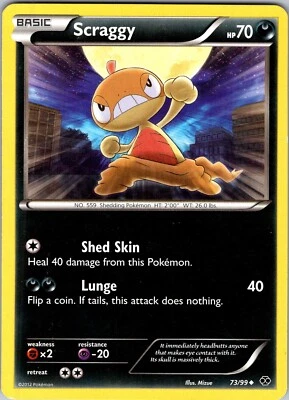 Pokemon TCG Scraggy B&W Next Destinies 73/99 Regular Uncommon Card LP-NM - Image 1 of 2