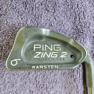 Ping Zing 2 Black Dot Single 6 Iron Karsten JZ Steel Stiff 38 in Golf Pride Grip - Picture 1 of 6
