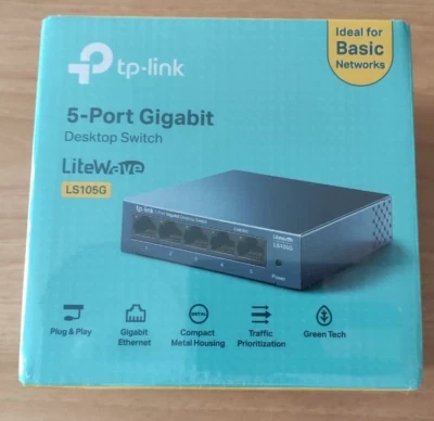 TP-LINK 5 porte Gigabit Desktop Switch - NUOVO - Immagine 1 di 2