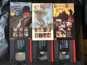1991-1993 Lonesome Dove + Return To Lonesome Dove + Making Of An Epic, 3 VHS Lot - Picture 1 of 2