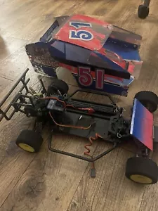 Losi Mini Slider 1/18 Scale Sprint Car Brushed ARTR Used. Oval Racer CHASSIS - Picture 1 of 6