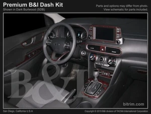 WOOD DASH KIT FOR HYUNDAI KONA FITS 2018-2022 ( LARGE KIT) - Bild 1 von 7