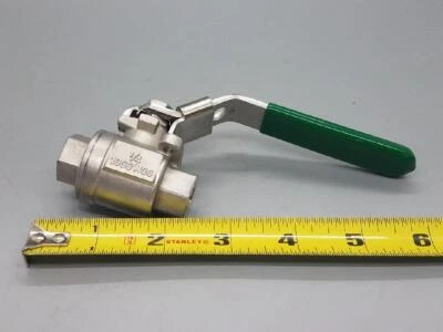 InLine Industries 204F Ball Valve 316SS - Full Port 1/4" NPT 1000 PSI WOG - Image 1 of 4