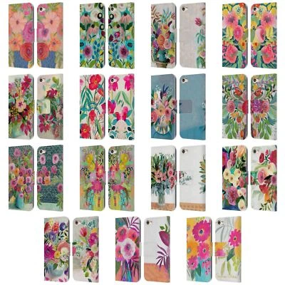 SUZANNE ALLARD FLORAL GRAPHICS LEATHER BOOK WALLET CASE FOR APPLE iPOD TOUCH MP3 - Image 1 of 4