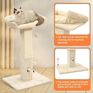 Cat Scratching Post for Indoor Cats and Kitten 32 In, Beige - Picture 1 of 7