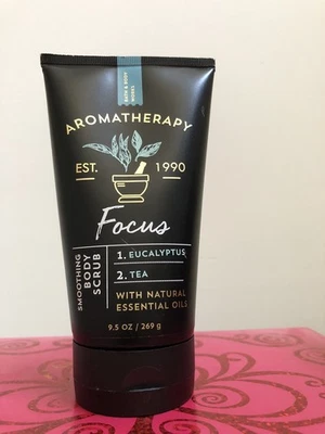 Bath & Body Works AROMATHERAPY Focus EUCALYPTUS TEA  Body Scrub 9.5 oz RARE - Image 1 of 2